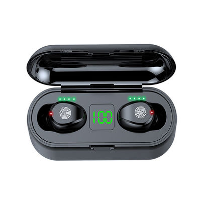 quality  Wholesale Wireless Earphone Comfortable Wearing F9 TWS 5.0 Earphone LED Display Charging Touch Control Radio Earbuds 2000mAh Box Earbuds factory